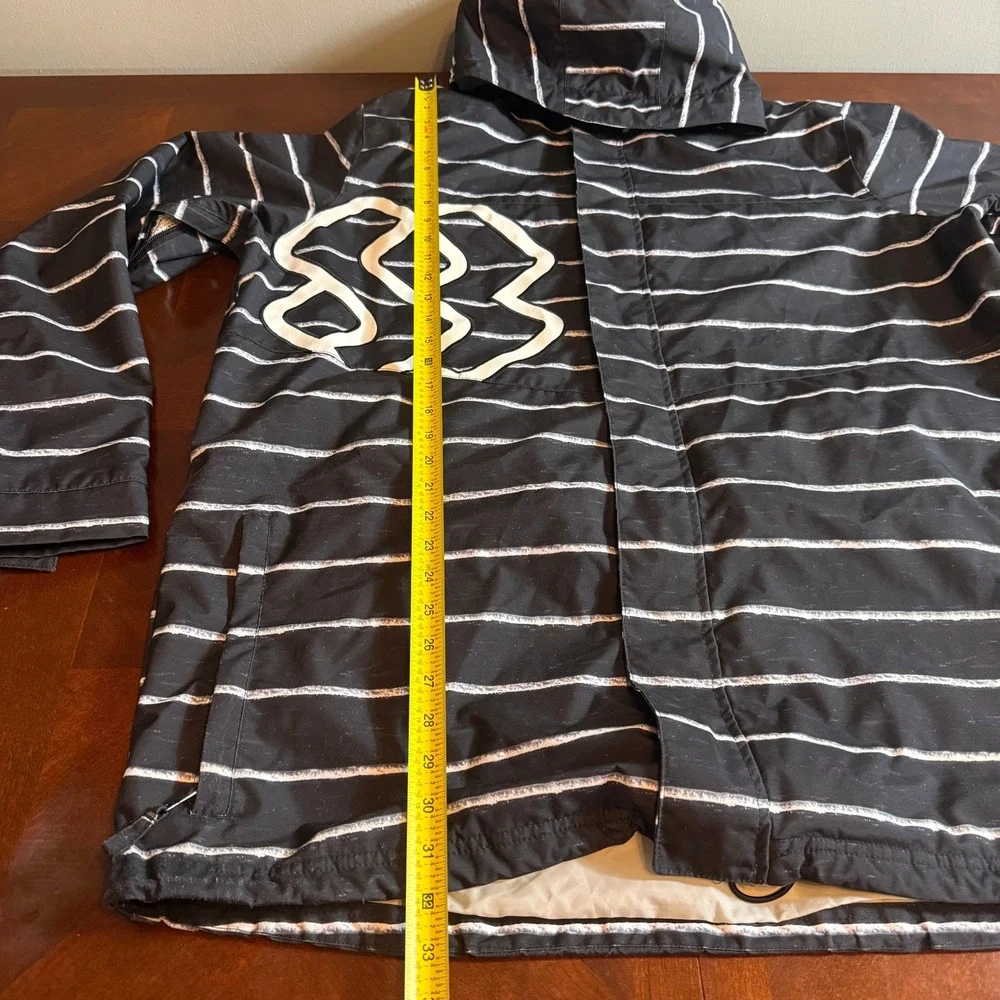 Special Blend  XXL Snowboard Jacket Black White Striped First Chair Last Call